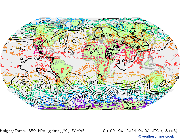 Z500/Rain (+SLP)/Z850 ECMWF dim 02.06.2024 00 UTC