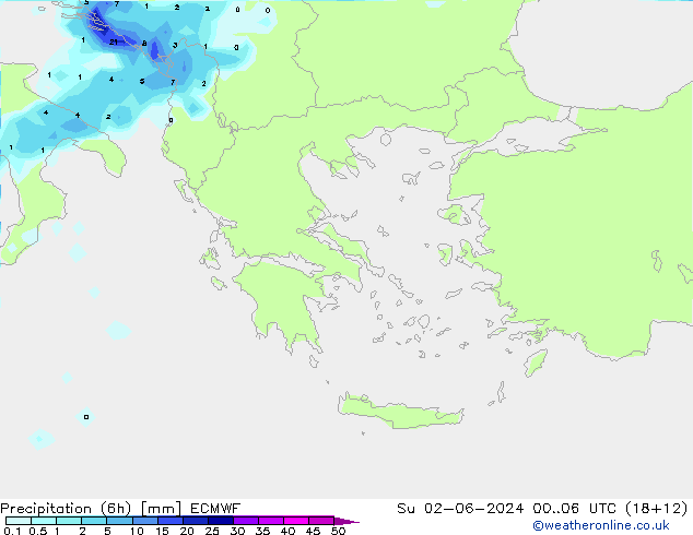 Z500/Rain (+SLP)/Z850 ECMWF dom 02.06.2024 06 UTC