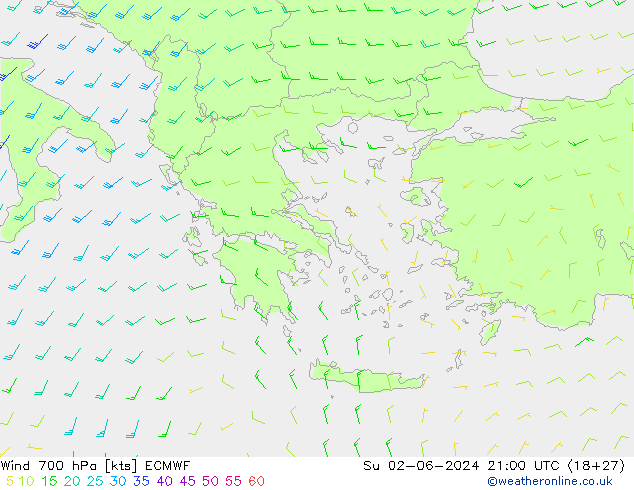 Wind 700 hPa ECMWF zo 02.06.2024 21 UTC