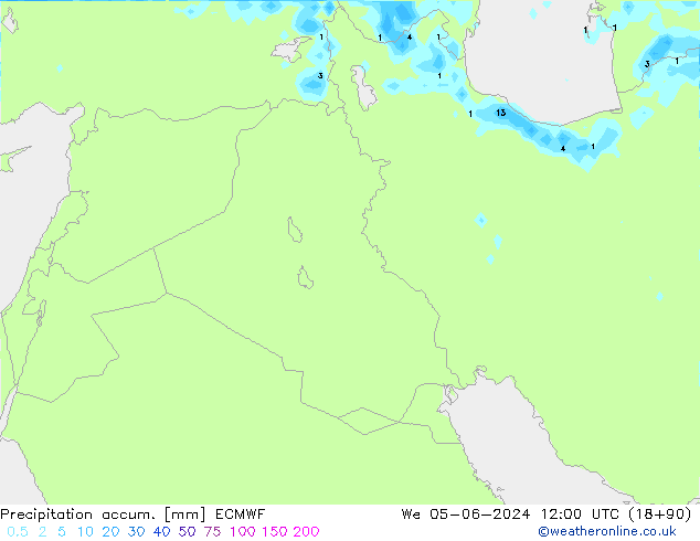 Precipitación acum. ECMWF mié 05.06.2024 12 UTC