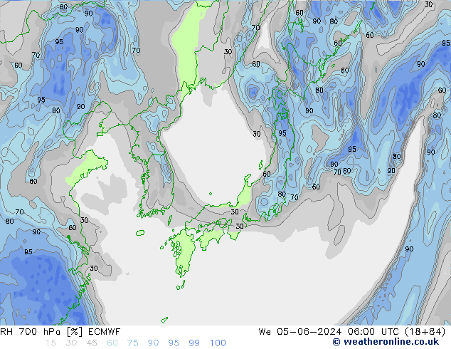 RV 700 hPa ECMWF wo 05.06.2024 06 UTC