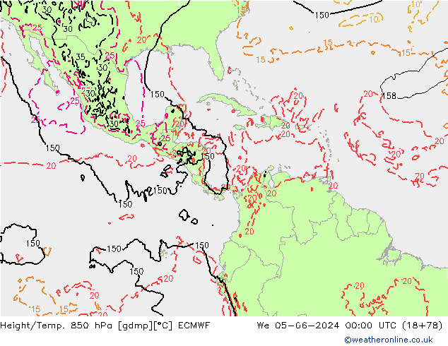 Z500/Rain (+SLP)/Z850 ECMWF  05.06.2024 00 UTC