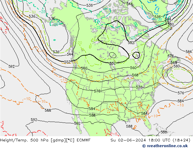 Z500/Rain (+SLP)/Z850 ECMWF Ne 02.06.2024 18 UTC