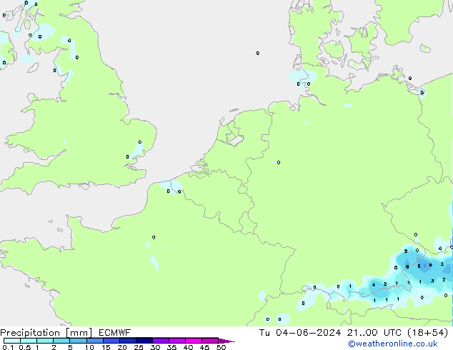 Niederschlag ECMWF Di 04.06.2024 00 UTC