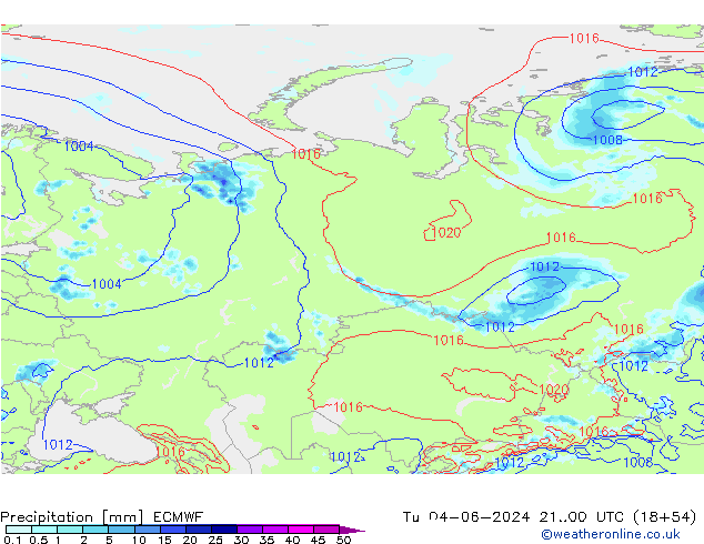 Neerslag ECMWF di 04.06.2024 00 UTC