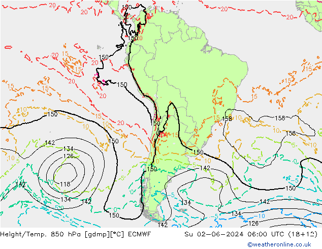 Z500/Rain (+SLP)/Z850 ECMWF Su 02.06.2024 06 UTC