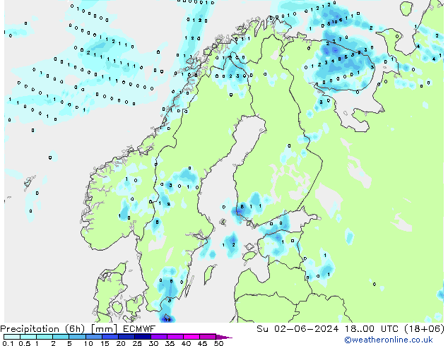 Z500/Rain (+SLP)/Z850 ECMWF dom 02.06.2024 00 UTC