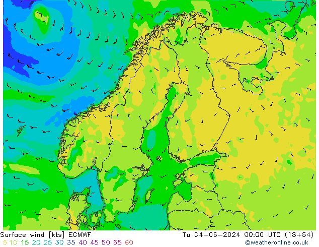 Rüzgar 10 m ECMWF Sa 04.06.2024 00 UTC