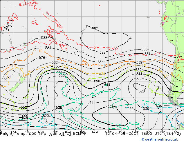 Height/Temp. 500 гПа ECMWF вт 04.06.2024 18 UTC