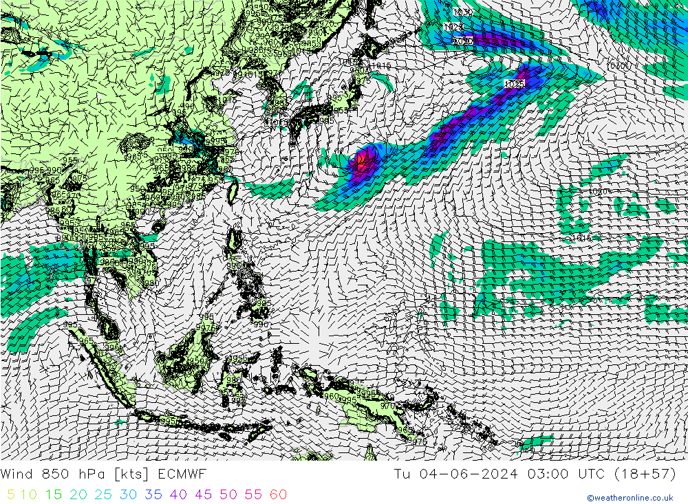 Wind 850 hPa ECMWF Tu 04.06.2024 03 UTC