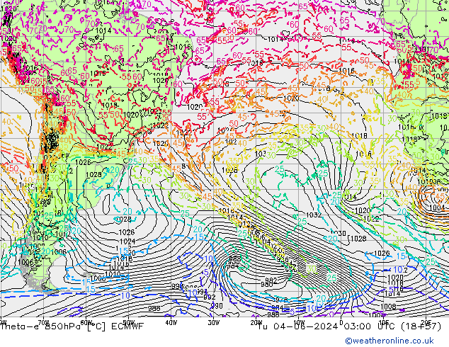 Theta-e 850hPa ECMWF mar 04.06.2024 03 UTC