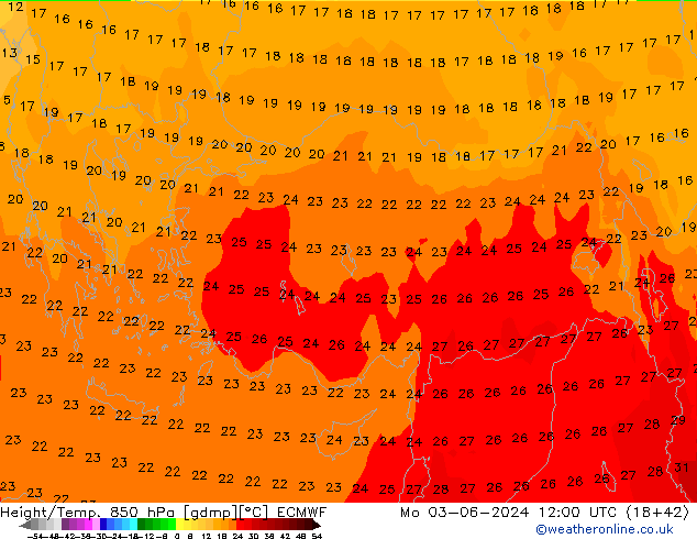 Z500/Regen(+SLP)/Z850 ECMWF ma 03.06.2024 12 UTC