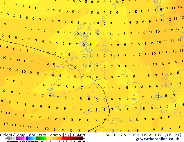 Z500/Rain (+SLP)/Z850 ECMWF dom 02.06.2024 18 UTC