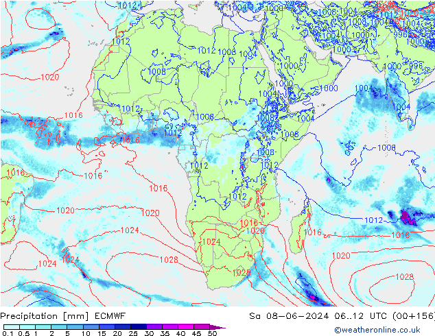 Precipitación ECMWF sáb 08.06.2024 12 UTC