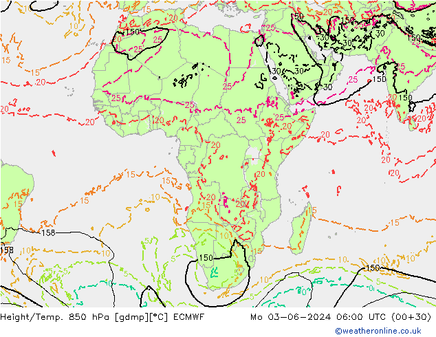 Z500/Rain (+SLP)/Z850 ECMWF  03.06.2024 06 UTC