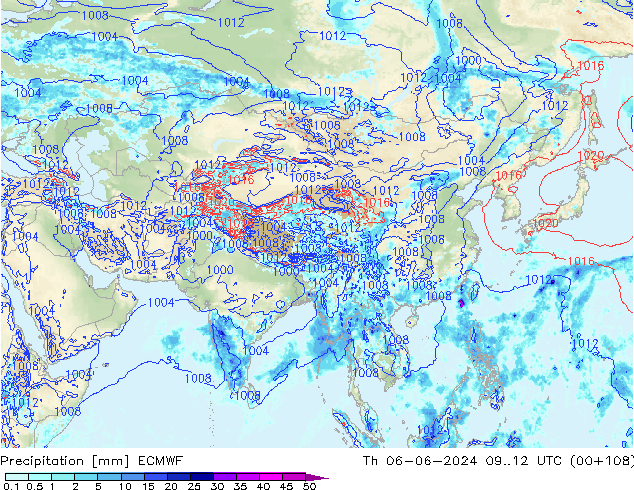 Precipitación ECMWF jue 06.06.2024 12 UTC