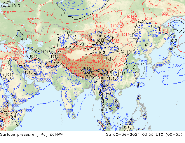 ciśnienie ECMWF nie. 02.06.2024 03 UTC