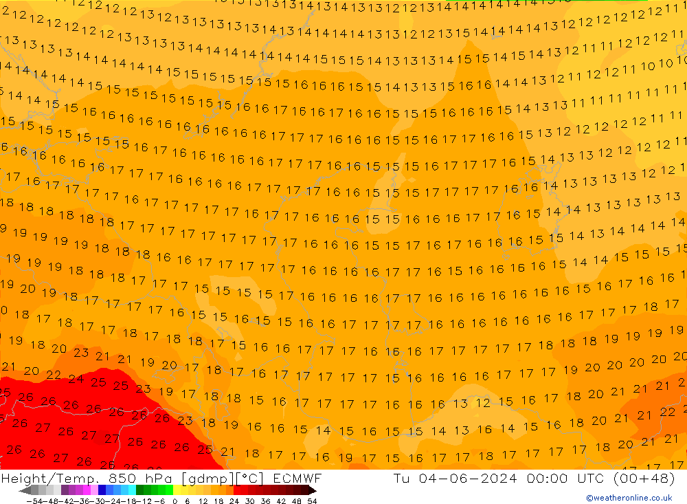 Z500/Rain (+SLP)/Z850 ECMWF вт 04.06.2024 00 UTC