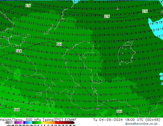 Z500/Rain (+SLP)/Z850 ECMWF mar 04.06.2024 18 UTC