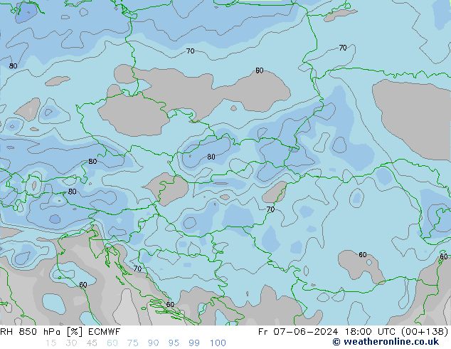 RH 850 hPa ECMWF  07.06.2024 18 UTC