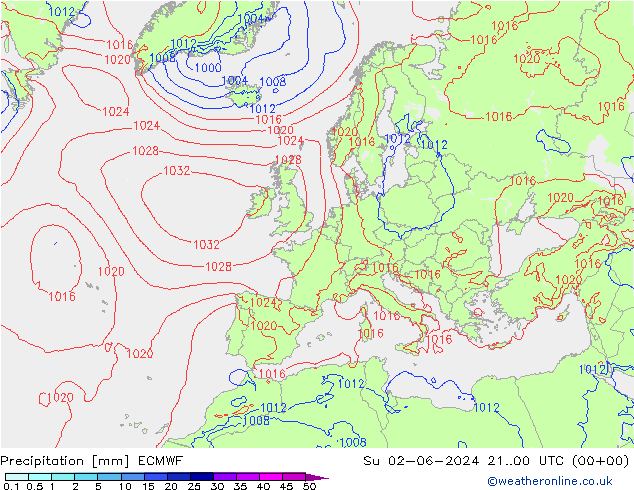 Yağış ECMWF Paz 02.06.2024 00 UTC