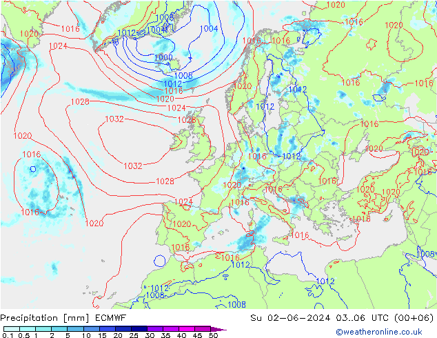 Neerslag ECMWF zo 02.06.2024 06 UTC