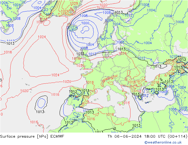 pression de l'air ECMWF jeu 06.06.2024 18 UTC