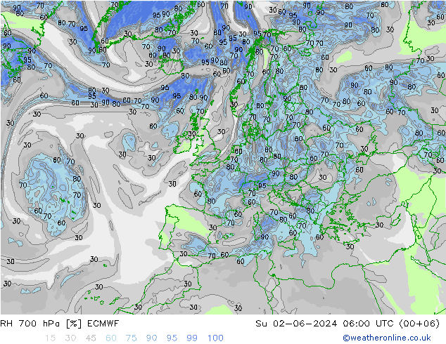 700 hPa Nispi Nem ECMWF Paz 02.06.2024 06 UTC