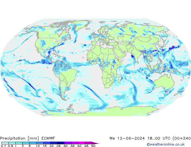Neerslag ECMWF wo 12.06.2024 00 UTC