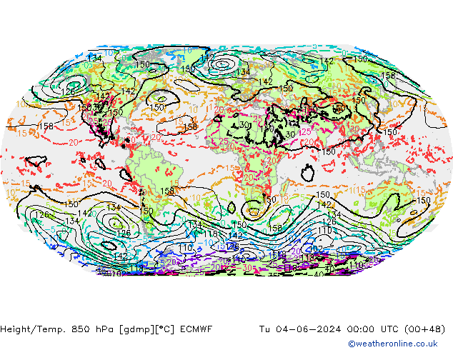 Z500/Rain (+SLP)/Z850 ECMWF mar 04.06.2024 00 UTC