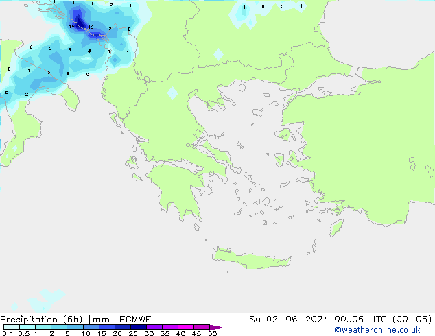 Z500/Rain (+SLP)/Z850 ECMWF Вс 02.06.2024 06 UTC