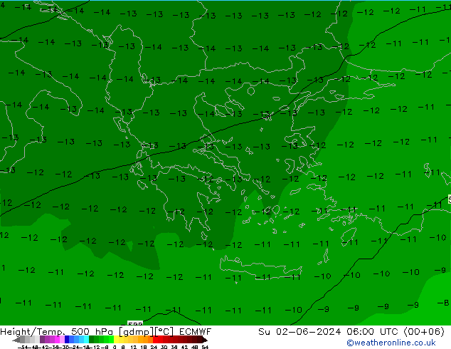 Z500/Rain (+SLP)/Z850 ECMWF Ne 02.06.2024 06 UTC