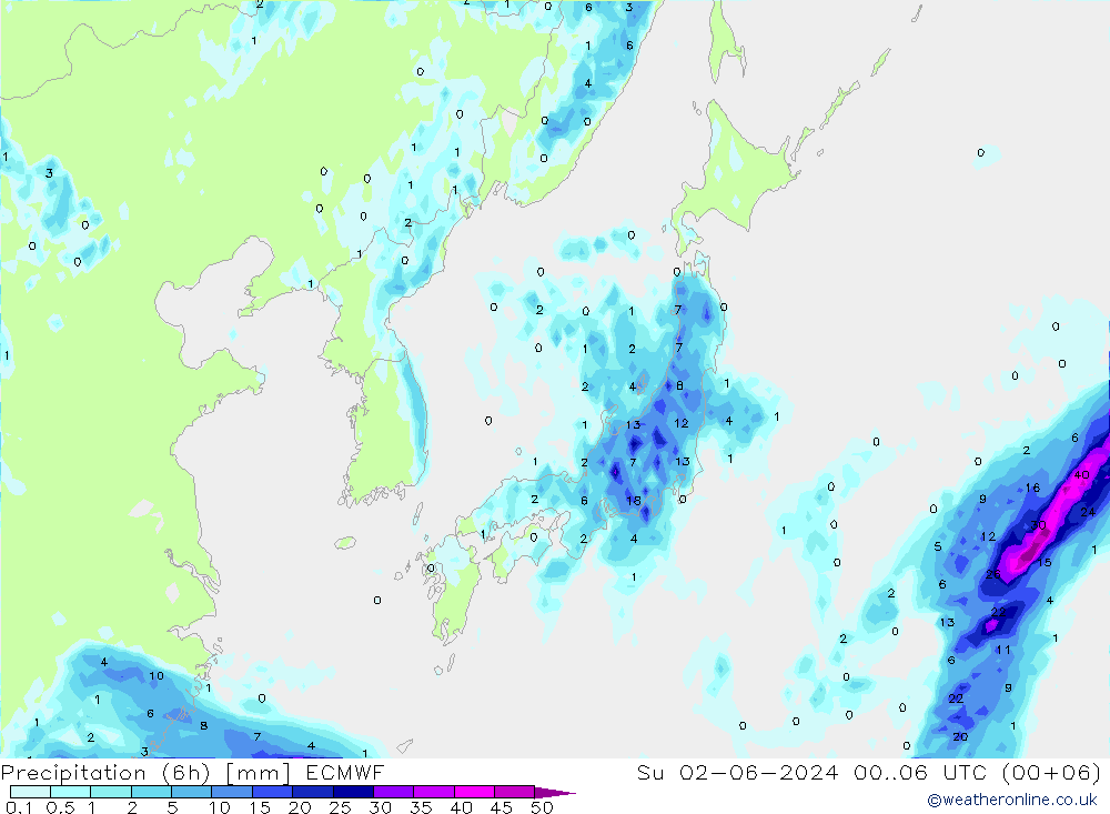 Z500/Rain (+SLP)/Z850 ECMWF nie. 02.06.2024 06 UTC