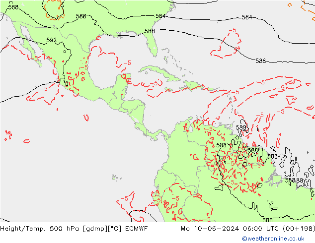 Z500/Regen(+SLP)/Z850 ECMWF ma 10.06.2024 06 UTC