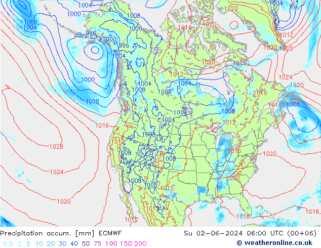 Nied. akkumuliert ECMWF So 02.06.2024 06 UTC