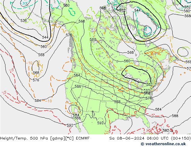 Z500/Rain (+SLP)/Z850 ECMWF sáb 08.06.2024 06 UTC