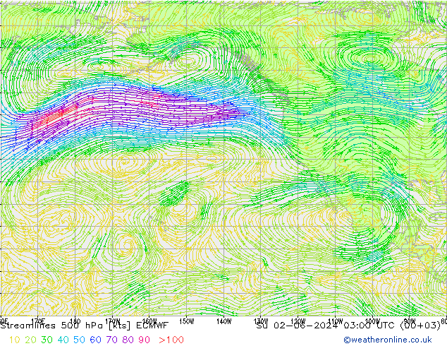 Streamlines 500 hPa ECMWF Ne 02.06.2024 03 UTC