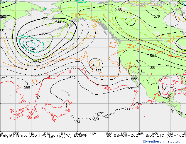 Z500/Rain (+SLP)/Z850 ECMWF So 08.06.2024 18 UTC