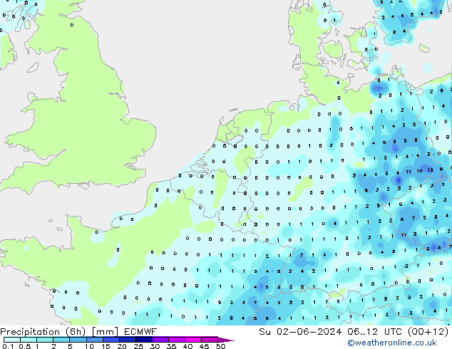 Z500/Rain (+SLP)/Z850 ECMWF So 02.06.2024 12 UTC