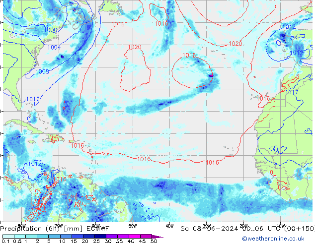 Z500/Rain (+SLP)/Z850 ECMWF sam 08.06.2024 06 UTC