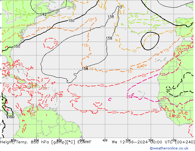 Z500/Rain (+SLP)/Z850 ECMWF ср 12.06.2024 00 UTC