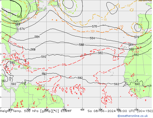 Z500/Rain (+SLP)/Z850 ECMWF sam 08.06.2024 06 UTC