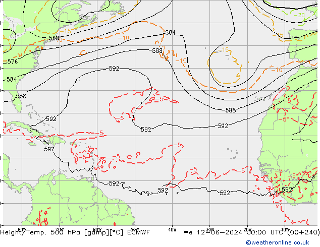 Z500/Rain (+SLP)/Z850 ECMWF ср 12.06.2024 00 UTC