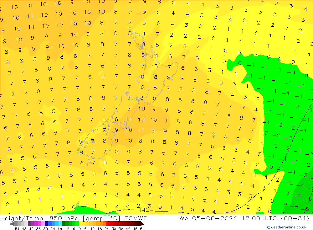 Z500/Rain (+SLP)/Z850 ECMWF ср 05.06.2024 12 UTC