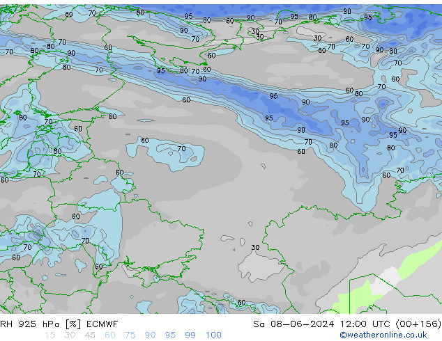 925 hPa Nispi Nem ECMWF Cts 08.06.2024 12 UTC