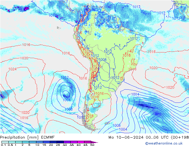 Precipitación ECMWF lun 10.06.2024 06 UTC