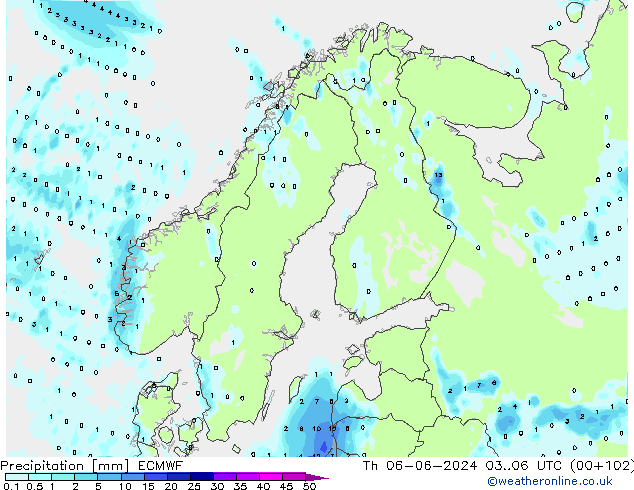 Niederschlag ECMWF Do 06.06.2024 06 UTC