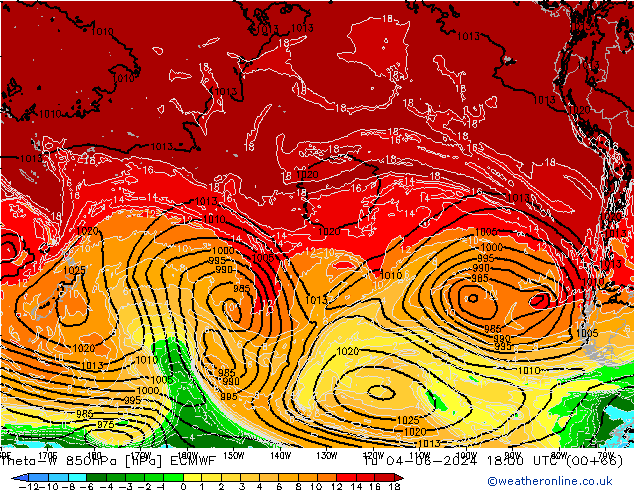 Theta-W 850hPa ECMWF mar 04.06.2024 18 UTC