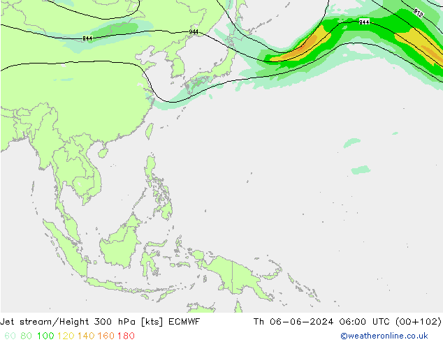 Straalstroom ECMWF do 06.06.2024 06 UTC