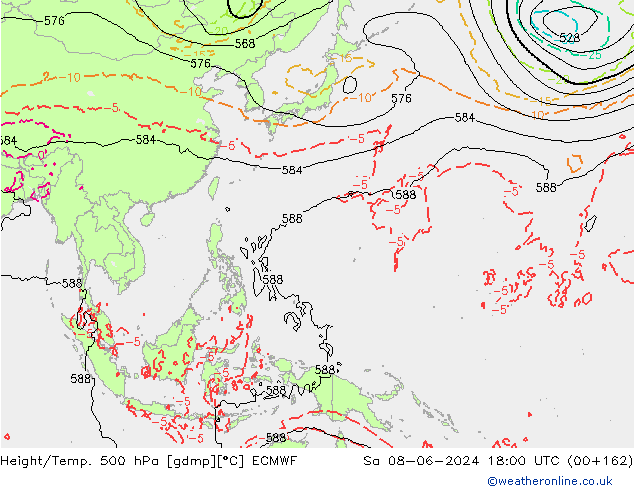 Z500/Rain (+SLP)/Z850 ECMWF So 08.06.2024 18 UTC